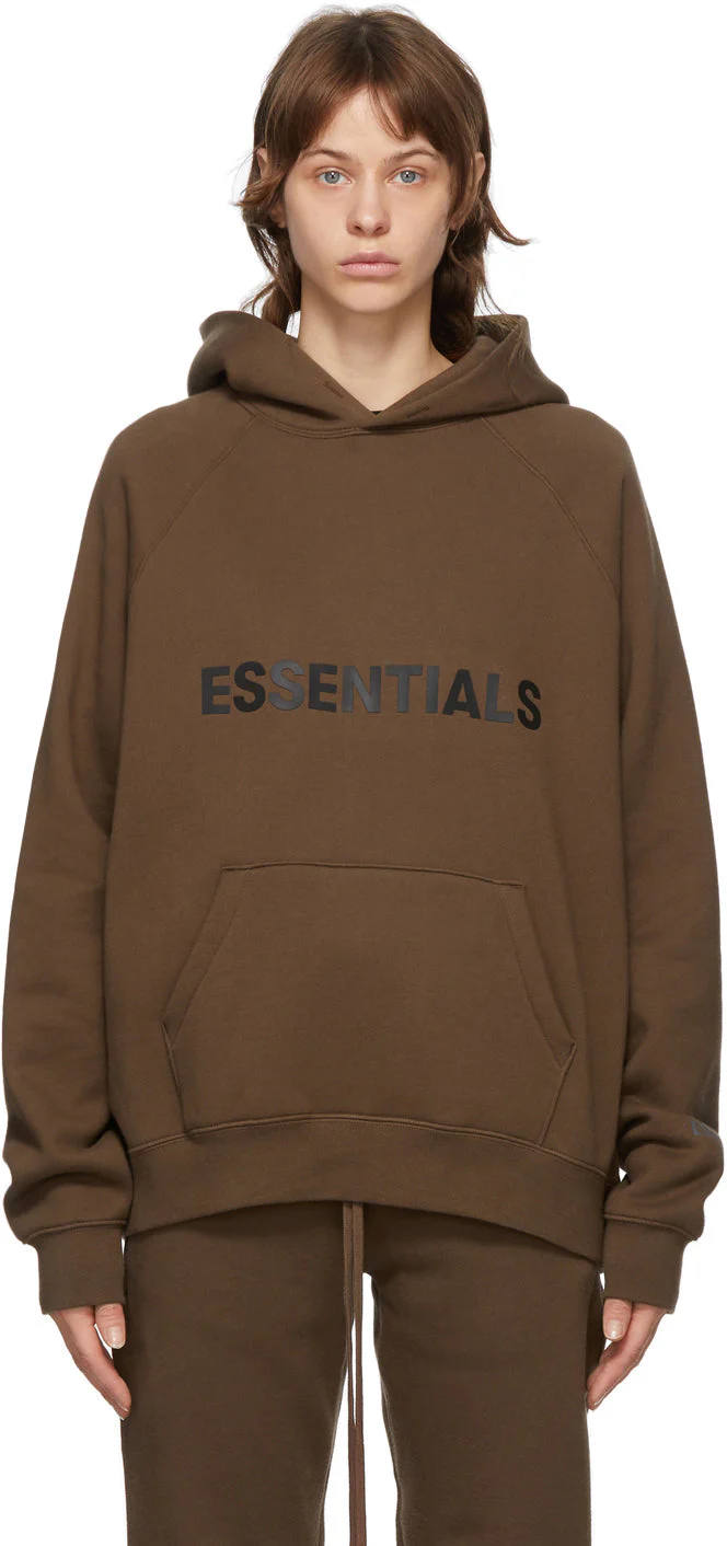 Dark Brown Essentials Hoodie